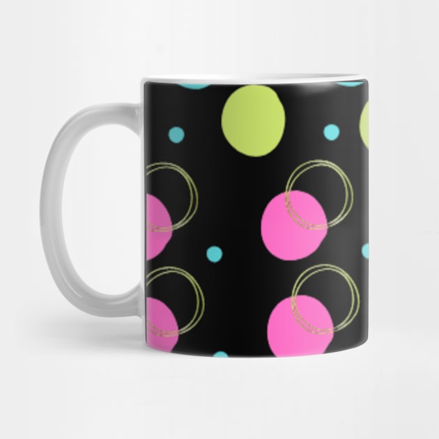 Pink blue Yellow green circle pattern by Shineyarts